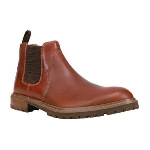 NEW! Johnston & Murphy Men Barrett Chelsea Boot Full Grain Leather Mahogany 10.5